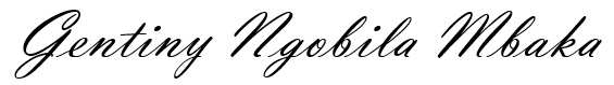 Signature Gentiny Ngobila Mbaka